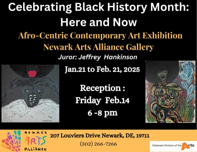 02-Here-&-Now-Ad Graphic for the February show titled Celebrating Black History Month: Here And Now