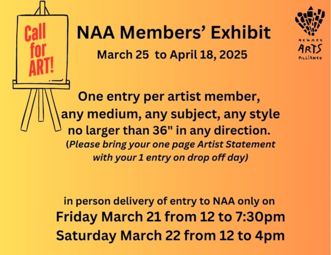NAA show call for art graphic