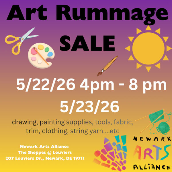 art-rummage-sale-sq-2026 Square graphic for the NAA Art Rummage Sale